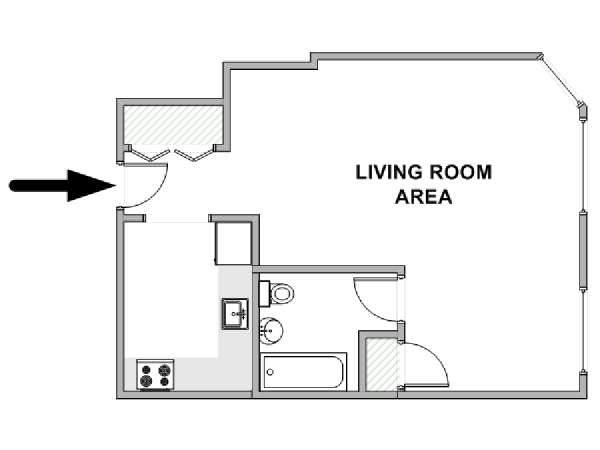 New York Studiowohnung wohnungsvermietung - layout  (NY-18804)