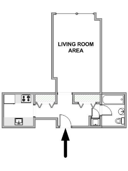 New York Studio apartment - apartment layout  (NY-18850)