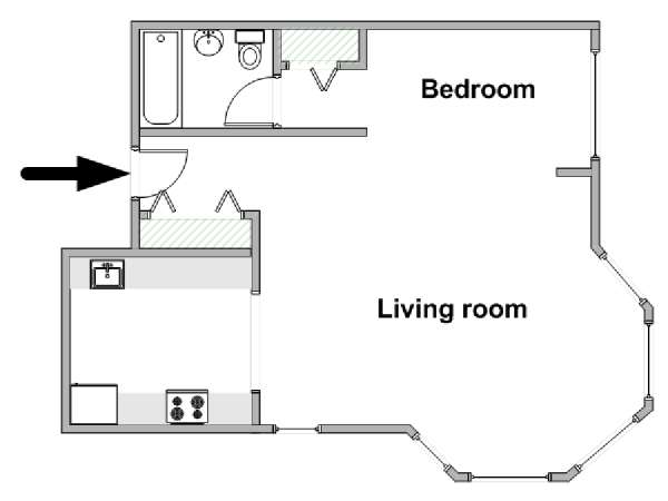 New York Studiowohnung wohnungsvermietung - layout  (NY-18899)