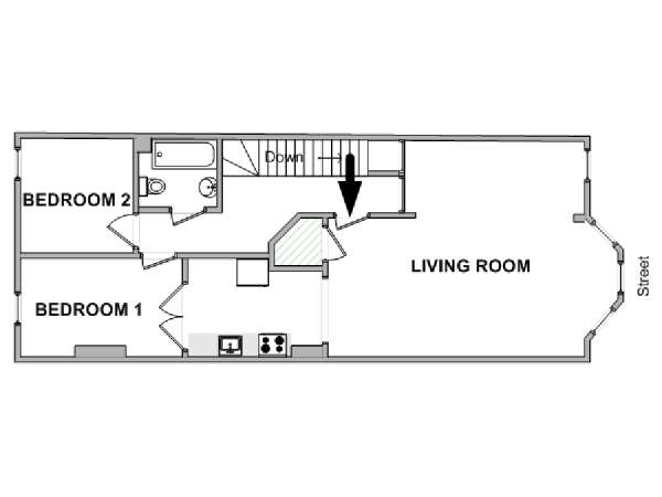 New York 3 Zimmer wohnungsvermietung - layout  (NY-18919)