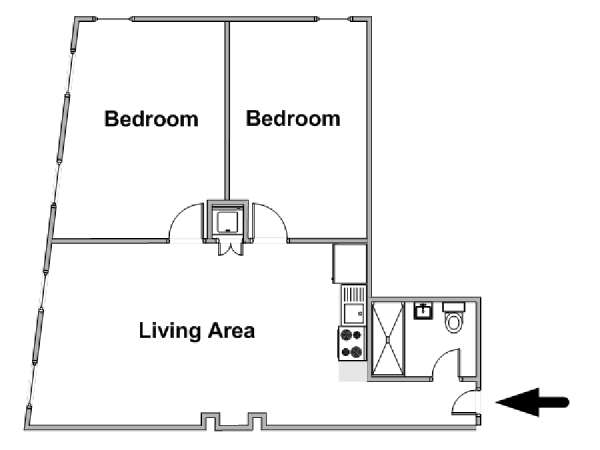 New York T3 logement location appartement - plan schématique  (NY-18932)