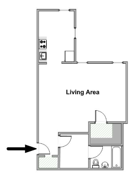 Nueva York Estudio apartamento - esquema  (NY-19108)
