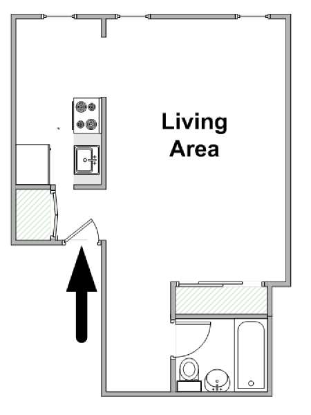 Nueva York Estudio apartamento - esquema  (NY-19204)