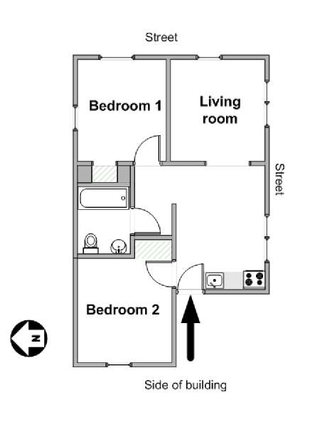 Nueva York 2 Dormitorios apartamento - esquema  (NY-19266)