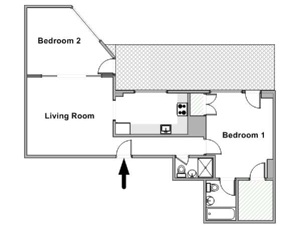 New York 3 Zimmer wohnungsvermietung - layout  (NY-19430)