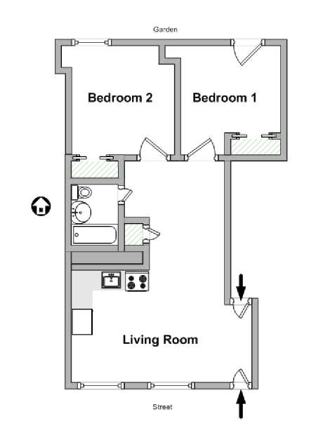 New York T3 logement location appartement - plan schématique  (NY-19471)