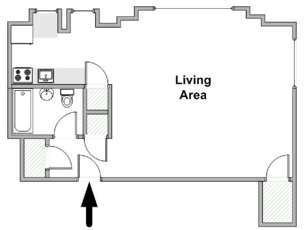 New York Studiowohnung wohnungsvermietung - layout  (NY-19507)