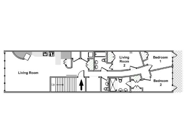 Nueva York 2 Dormitorios apartamento - esquema  (NY-19596)