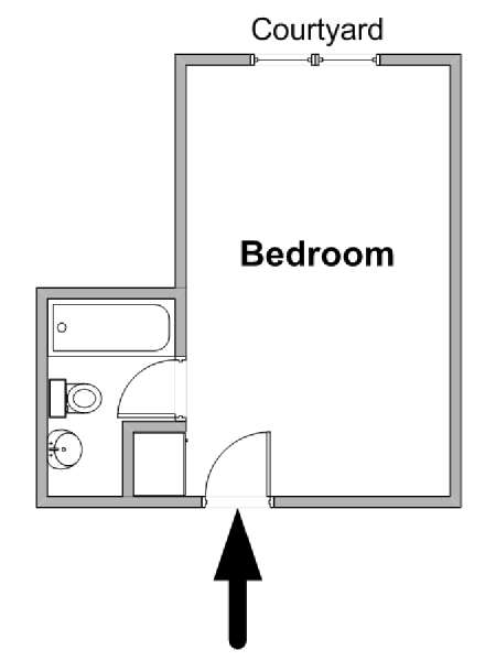 New York Studio accommodation - apartment layout  (NY-19720)