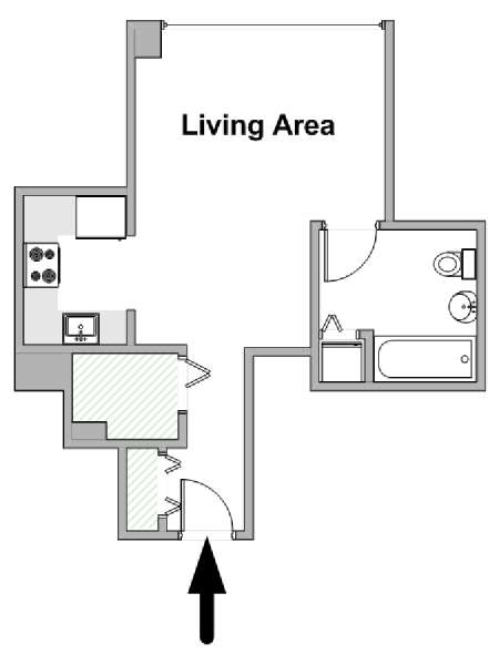 New York Studiowohnung wohnungsvermietung - layout  (NY-19838)
