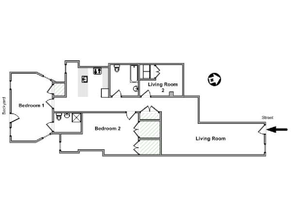 Nueva York 2 Dormitorios apartamento - esquema  (NY-19961)