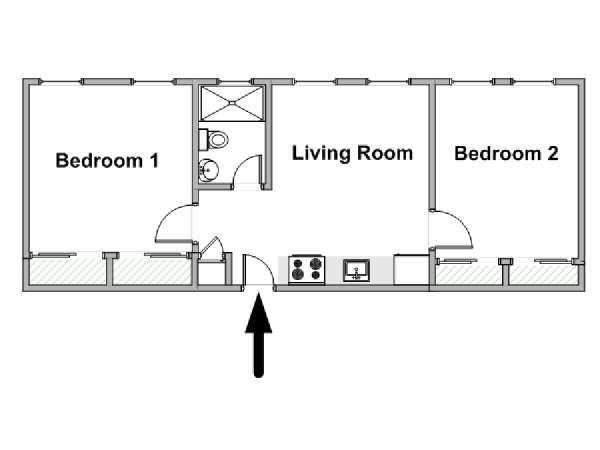 Nueva York 2 Dormitorios apartamento - esquema  (NY-20088)
