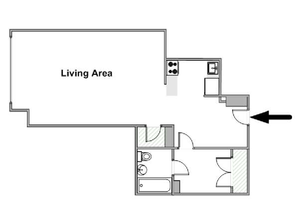 Nueva York Estudio apartamento - esquema  (NY-20117)