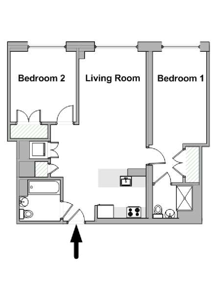 New York T3 logement location appartement - plan schématique  (NY-20140)