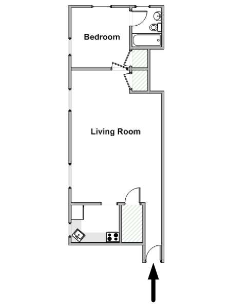 Nueva York 1 Dormitorio apartamento - esquema  (NY-20154)