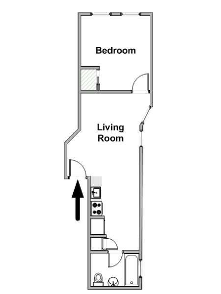 Nueva York 1 Dormitorio apartamento - esquema  (NY-20309)