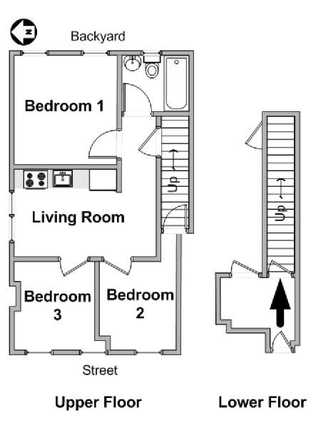 Nueva York 3 Dormitorios apartamento - esquema  (NY-20324)