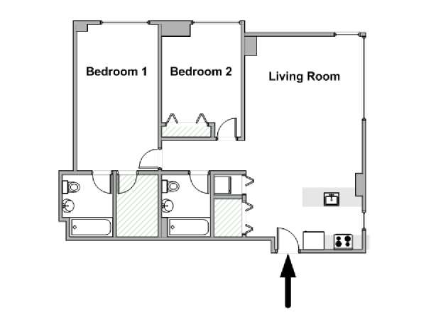 New York 3 Zimmer wohnungsvermietung - layout  (NY-20343)