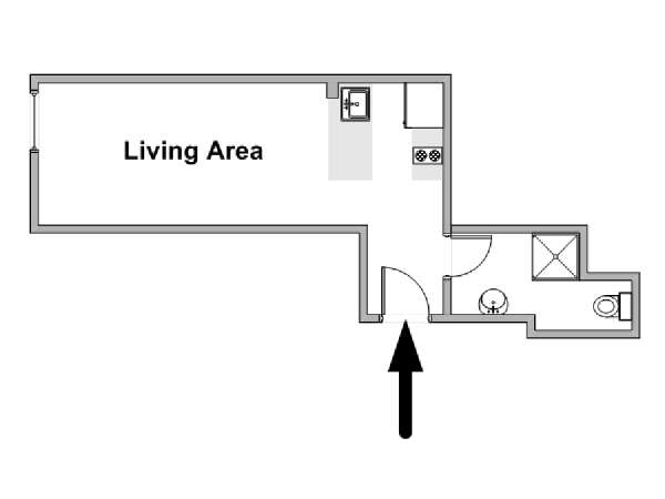 New York Studio apartment - apartment layout  (NY-20421)