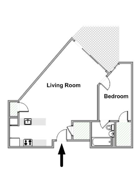 New York 2 Zimmer wohnungsvermietung - layout  (NY-20522)