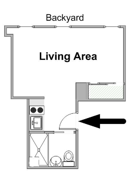 New York Studio apartment - apartment layout  (NY-20538)