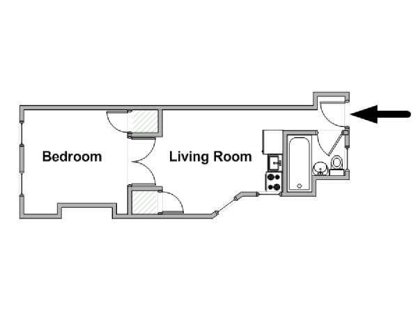 New York 2 Zimmer wohnungsvermietung - layout  (NY-20544)