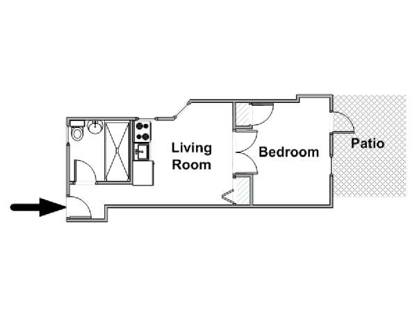 New York 2 Zimmer wohnungsvermietung - layout  (NY-20546)