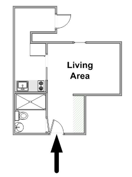 New York Studio apartment - apartment layout  (NY-20553)