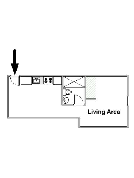New York Studio apartment - apartment layout  (NY-20565)