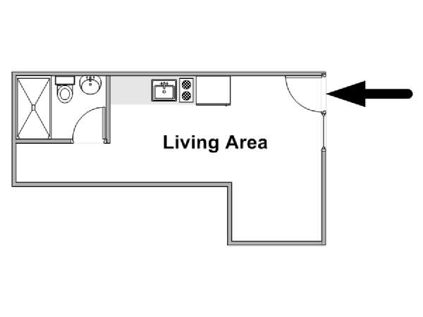 New York Studio apartment - apartment layout  (NY-20567)