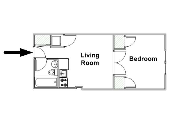 New York 2 Zimmer wohnungsvermietung - layout  (NY-20578)