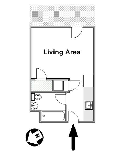 New York Studio apartment - apartment layout  (NY-20594)