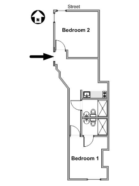 New York 3 Zimmer wohngemeinschaft - layout  (NY-20627)