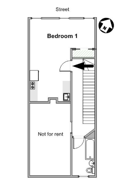 New York T4 appartement colocation - plan sch&eacute;matique  (NY-20737)