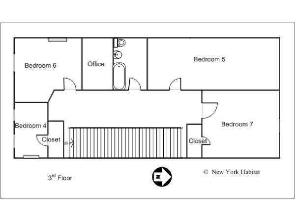 Nueva York 7 Dormitorios alojamiento, bed and breakfast - esquema 3 (NY-4424)