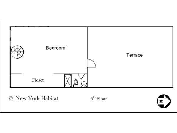 New York 3 Bedroom - Duplex apartment - apartment layout 2 (NY-5256)