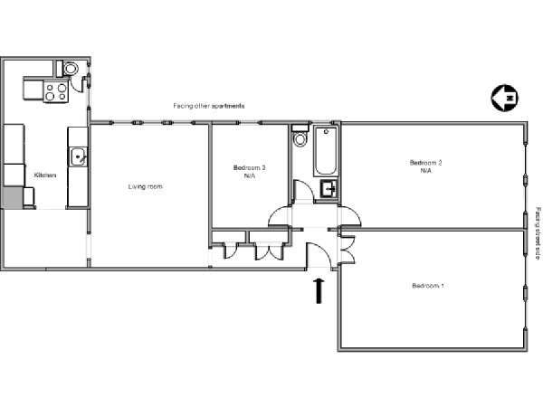 New York 4 Zimmer wohngemeinschaft - layout  (NY-7836)