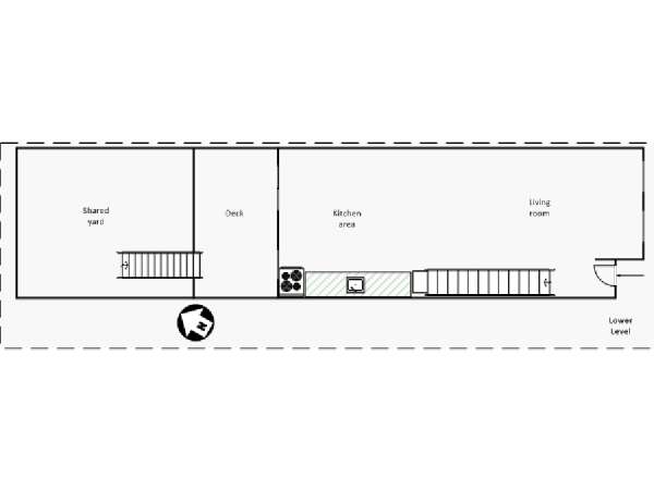 New York T3 - Duplex logement location appartement - plan sch&eacute;matique 1 (NY-7861)