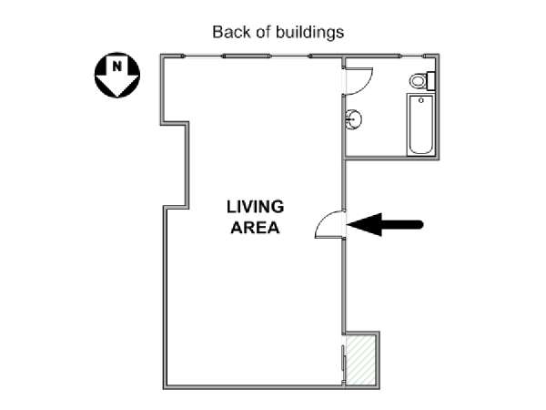 New York Studiowohnung wohnungsvermietung - layout  (NY-8015)