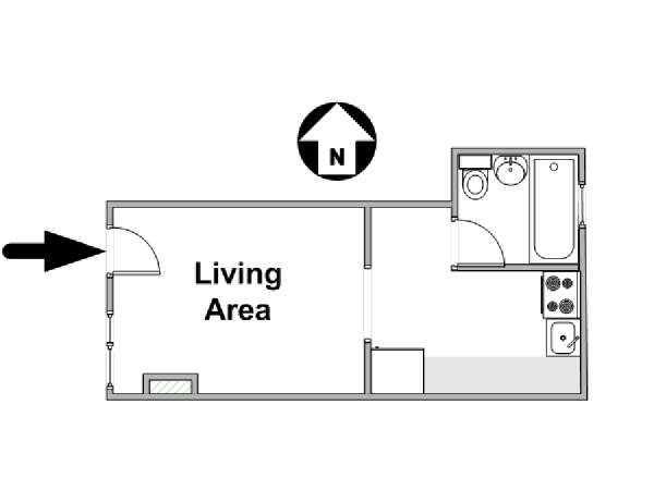 New York Studio apartment - apartment layout  (NY-8590)