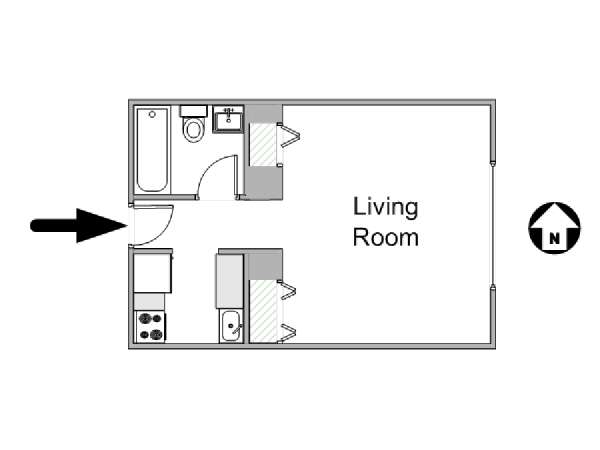 New York Studiowohnung wohnungsvermietung - layout  (NY-9232)