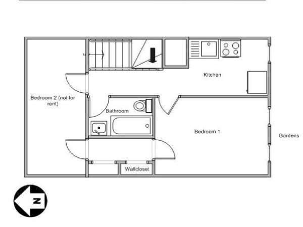 New York T3 appartement colocation - plan sch&eacute;matique  (NY-9399)