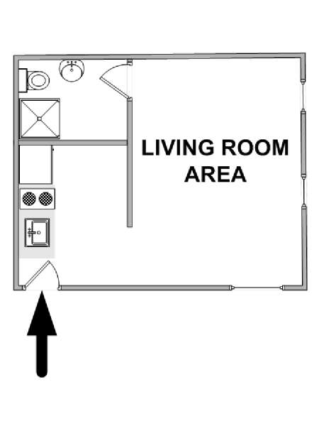 Paris Studio apartment - apartment layout  (PA-69)