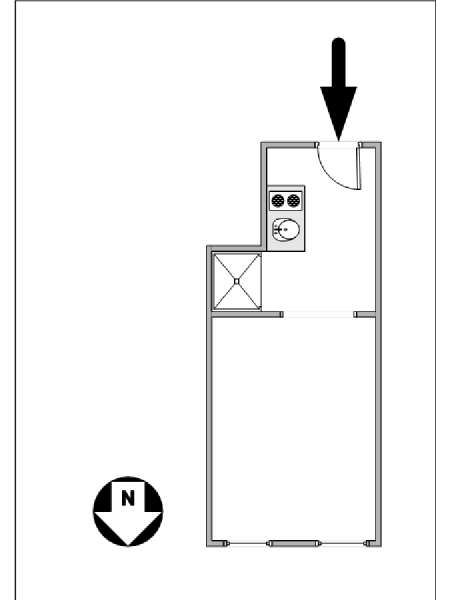 Paris Studiowohnung wohnungsvermietung - layout  (PA-2854)