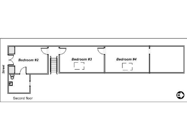 Paris 5 Zimmer - Duplex wohnungsvermietung - layout 2 (PA-3390)