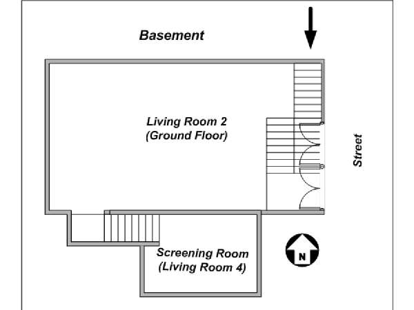 Paris 4 Zimmer - Triplex wohnungsvermietung - layout 1 (PA-4175)