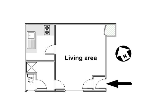 Paris Studiowohnung wohnungsvermietung - layout  (PA-4205)