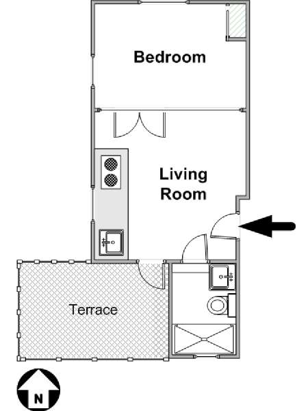 París 1 Dormitorio apartamento - esquema  (PA-4233)