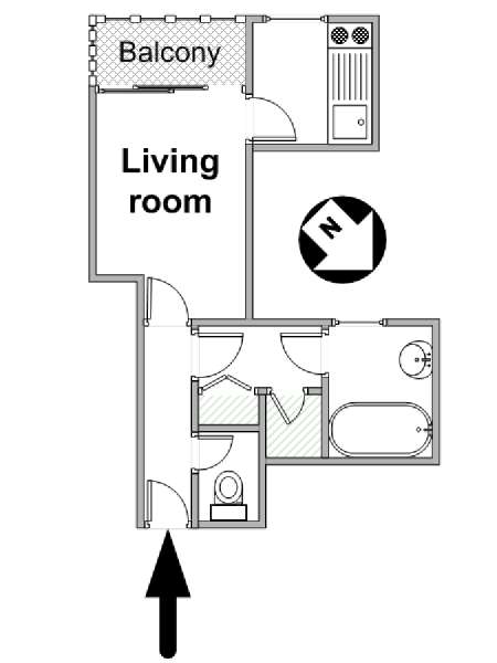 Paris Studio apartment - apartment layout  (PA-4478)