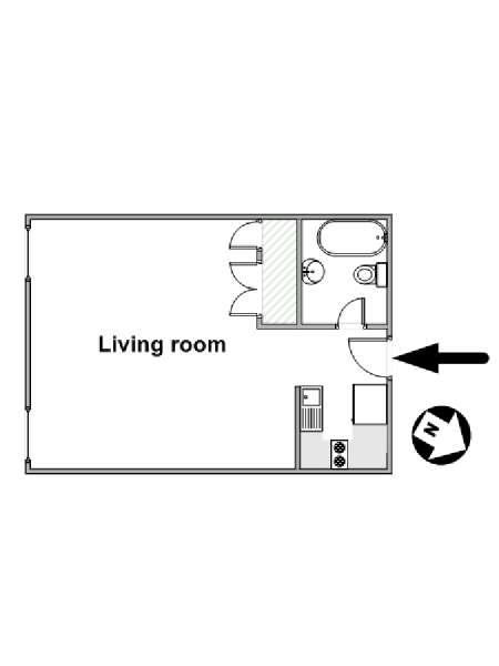 Paris Studio apartment - apartment layout  (PA-4481)
